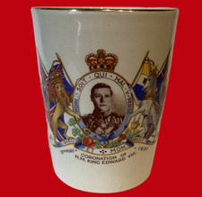 King Edward VIII Coronation Beaker Cup 1937 Empire Porcelain Co. England picture