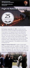 Flight 93 National Memorial National Park Service 25th Year Unigrid Rack Card picture