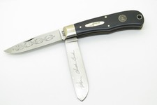 Vintage 2000 Buck Jumbo Trapper Chuck Signature Folding Pocket Knife picture