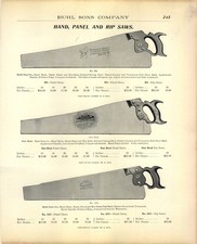 1903 PAPER AD 4 PG Henry Disston Phoenix Blue Atkins reliable hand panel rip saw picture