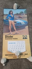 Vintage 1986 pinup advertising calendar PPG DITZLER AUTOMOTIVE FINISHES Poster  picture