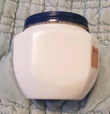 Vintage handsome Nivea Milk Glass Face Cream Jar, 4oz w/lid, stamped 