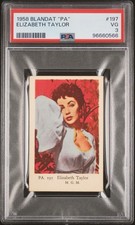 1958 DUTCH GUM BLANDAT PA SET 197 ELIZABETH TAYLOR PSA 3 picture