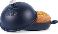BIMM Cookware Bread Baking Cast Iron Dutch oven Pot w/ Lid - Blue *NEW IN BOX* picture