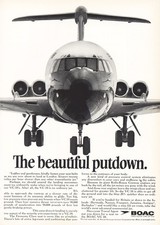1967 BOAC: The Beautiful Putdown Vintage Print Ad picture