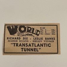 Transatlantic Tunnel Richard Dix Leslie 1935 Minneapolis Theatre Ad SAG7-M11 picture