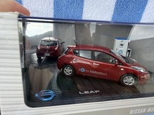 1/43 Nissan Leaf Dealer Promo Miniature Car with Charging Display Box - Red picture