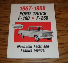 1967 - 1968 Ford Truck Illustrated Facts & Feature Manual 67 68 F-100 F-250 picture