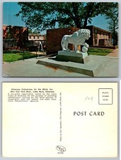Little Rock, AR - Arkansas Enterprises for the Blind Lion Statue Postcard picture