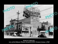 OLD LARGE HISTORIC PHOTO OF BELMONT CALIFORNIA VIEW OF THE BELMONT THEATRE 1940 picture