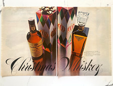 Lot of 17 Whiskey Ads 1960s + 1968 Hiram Walker Holiday Catalog | Christmas picture