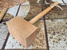 Vintage Wood 13” H Hand Meat Tenderizer picture