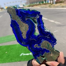 170G Top  BEST NATURAL Azurite/Malachite slice crystal minerals specimens picture