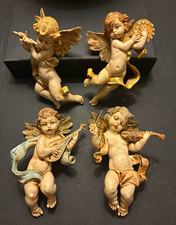 Set of 4 Italian Resin Cherub/Angel Musician Ornaments picture