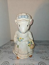 VTG Weiss Hand Painted Ceramic Grandma Mouse Cookie Jar Made in Brazil 11.5”  51 picture
