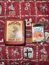 Antique RARE 1930s 40s Arcade Jack Set Box & Jacks (unopened) picture