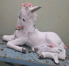 Vintage 1990s Princeton Gallery Love's Sweetness Porcelain Unicorn Figurine picture