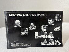Vintage 1985 1986 ARIZONA ACADEMY Booklet Directory Sponsor Town Halls History picture