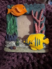 90's vintage fish picture frame  picture