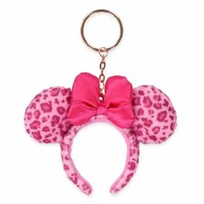 Tokyo Disney Resort Minnie Mouse Pink Leopard Ears Headband Keychain US STOCK picture
