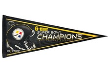 2009 Pittsburgh Steelers Super Bowl XLIII 6 Time  ChampIon Pennant 12x30 NWOT picture