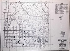 Old Original Briscoe County Texas Highway Dept Map 1961 Silverton Whiteley RT256 picture