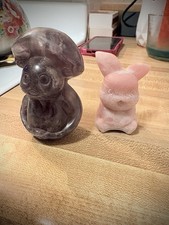 MSG For Deals(: Pikachu Crystal Carvings (Amythest/Pink Calcite) picture