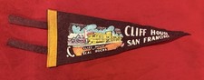 Vintage Cliff House at Seal Rocks San Francisco 11 Inch Travel Pennant picture