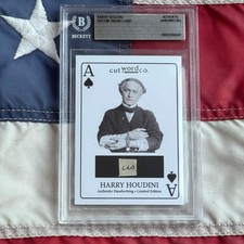 Harry Houdini Handwritten Word Cut From An Autograph Letter Signed Beckett BAS picture