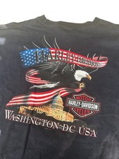 Harley Davidson Mens 4XL Black T-shirt Washington D.C. American Eagle picture
