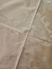 Set of 12 Vintage beige DAMASK Dinner NAPKINS 20x20” picture