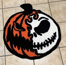 Custom Tufted Jack Skellingthon Nightmare Before Chri Rug – Handmade & Authentic picture