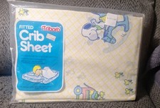 Vintage Triboro Snoopy & Woodstock Fitted Baby Crib Sheet, New,Peanuts 28