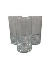 Libbey Impressions Pinched Clear Glass Set of 3 Six Inch Tumblers picture
