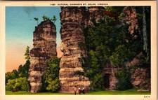 Natural Chimneys Mt. Solon Virginia Linen Postcard Asheville Post Card E-9116 picture
