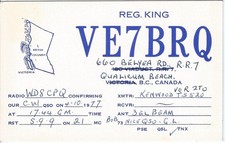 Vintage VE7BRQ Qualicum Beach British Columbia Canada '77 Amateur Radio QSL Card picture