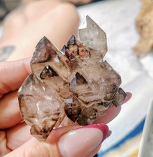 68.04g BG3 Smoky Quartz Cluster – Dark Phantom Elestial from Piauí, Braz picture