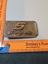 Snap On Tools Chrome Plated Brass Belt Buckle Solid Brass MADE USA picture