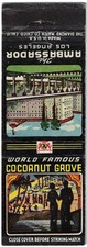 Matchbook Cover the Ambassador Los Angles World Famous Cocoanut Grove picture