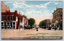 Kent Ohio South Water Street Looking South Stores Postcard picture