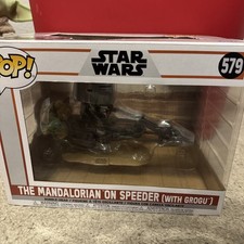 Funko POP Rides: The Mandalorian on Speeder (with Grogu) Star Wars #579 [SE] picture