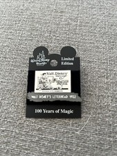 Disney Walt Disney's Letterhead 1922 100 Years of Magic Pin with Card LE picture