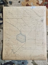 1912 USGS Buena Vista Lake California Topographic Map Cloth Backed Bakersfield picture