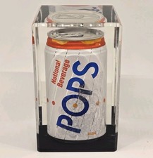 1991 National Beverage POPS NASDAQ Lucite Soda Can Tombstone Wall Street Display picture