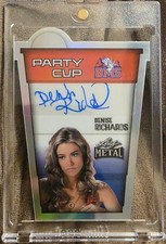 Denise Richards 2024 Leaf Blue Mountain State Party Cup Auto 1/1  picture
