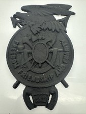 Improved Order of Red Men TOTE Cast Iron Plaque Indians Grave Marker IORM 1f5 picture