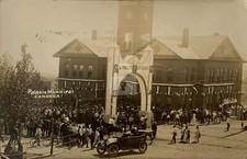 Mexican Revolution Palacio Cananea Carranza Chucho Abitia RPPC Postcard Copy picture