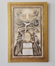 1927 Antique In Loving Remembrance Mourning Memorial Lithograph Funeralia picture
