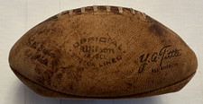 Vintage Wilson Y.A. Tittle All-American 1438CL Leather Football 1950s-60s picture