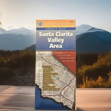 ⁠Rare VTG 1997 AAA Santa Clarita Valley Area Map Valencia Newhall Saugus Castaic picture